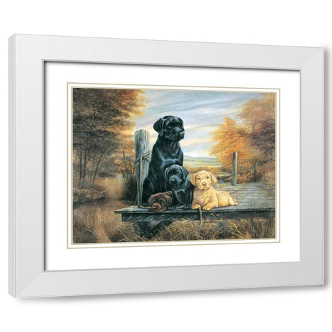 Change of Seasons White Modern Wood Framed Art Print with Double Matting by Manning, Ruane
