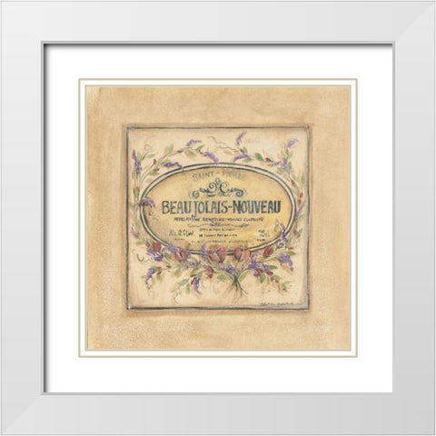 Beaujolais Nouveau White Modern Wood Framed Art Print with Double Matting by McRostie, Kate
