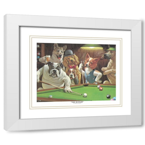 The Hustler White Modern Wood Framed Art Print with Double Matting by Sarnoff, Arthur