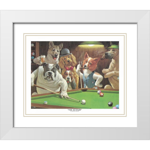 The Hustler White Modern Wood Framed Art Print with Double Matting by Sarnoff, Arthur