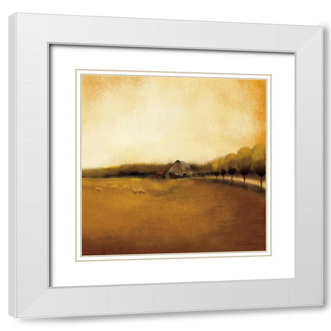 Rural Landscape I White Modern Wood Framed Art Print with Double Matting by Venter, Tandi