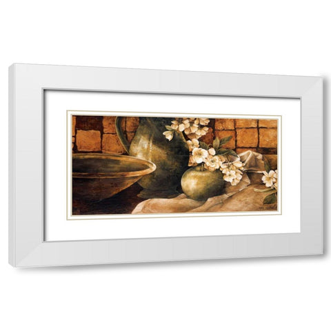 Tiled Still Life I White Modern Wood Framed Art Print with Double Matting by Thompson, Linda