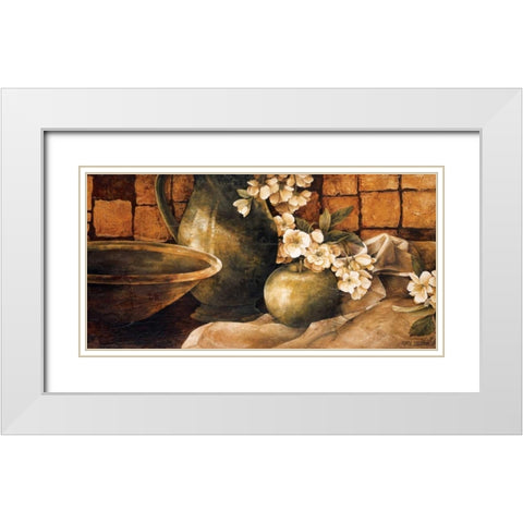 Tiled Still Life I White Modern Wood Framed Art Print with Double Matting by Thompson, Linda