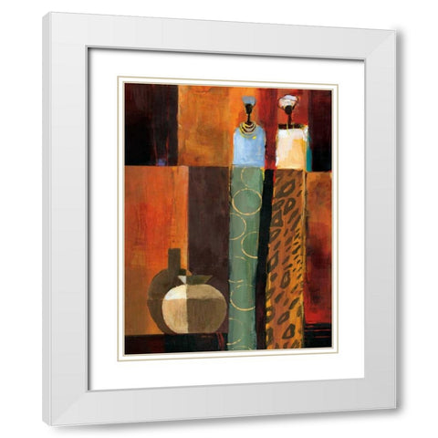 Harmony I White Modern Wood Framed Art Print with Double Matting by Mallett, Keith