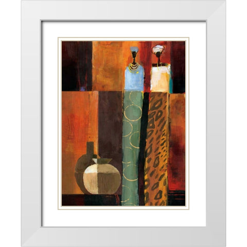 Harmony I White Modern Wood Framed Art Print with Double Matting by Mallett, Keith