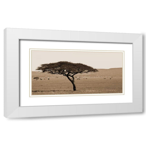 Serengeti Horizons I White Modern Wood Framed Art Print with Double Matting by Maihara/Watt, Jeff/Boyce
