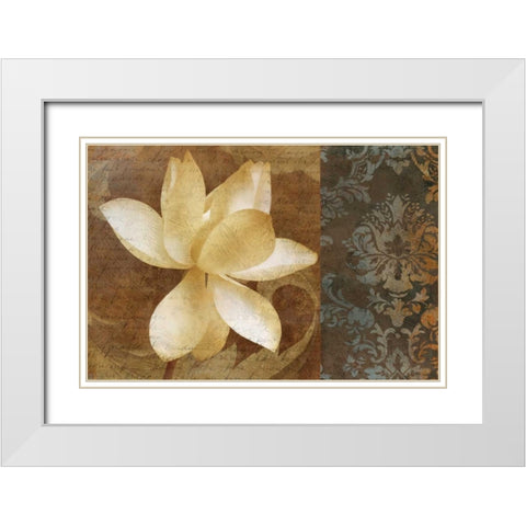 Lettre DAmour I White Modern Wood Framed Art Print with Double Matting by Mallett, Keith