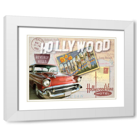 Road Trip I White Modern Wood Framed Art Print with Double Matting by Mallett, Keith