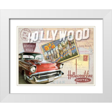 Road Trip I White Modern Wood Framed Art Print with Double Matting by Mallett, Keith