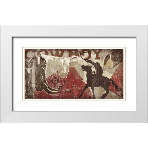 Saddle Up I White Modern Wood Framed Art Print with Double Matting by Venter, Tandi
