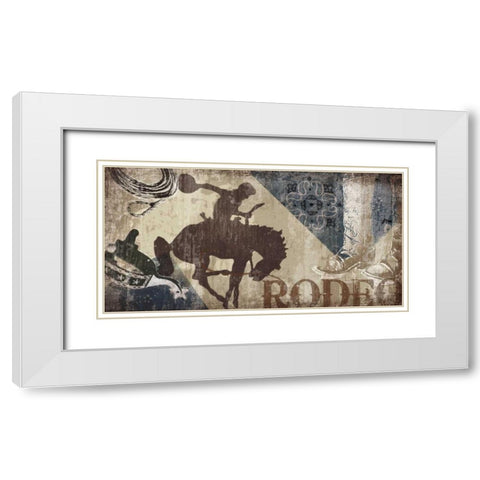 Saddle Up II White Modern Wood Framed Art Print with Double Matting by Venter, Tandi