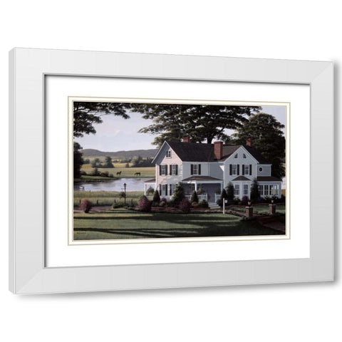 The Country Inn White Modern Wood Framed Art Print with Double Matting by Saunders, Bill