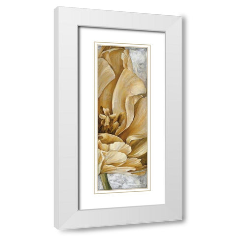 Single Appeal I White Modern Wood Framed Art Print with Double Matting by Thompson, Linda