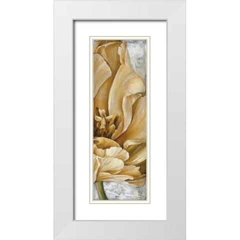 Single Appeal I White Modern Wood Framed Art Print with Double Matting by Thompson, Linda
