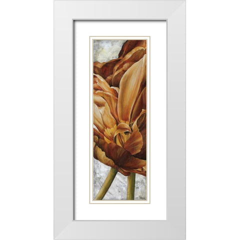 Single Appeal II White Modern Wood Framed Art Print with Double Matting by Thompson, Linda