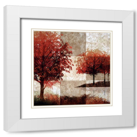 Elysian Fields White Modern Wood Framed Art Print with Double Matting by Mallett, Keith