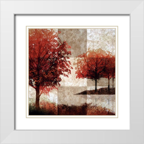 Elysian Fields White Modern Wood Framed Art Print with Double Matting by Mallett, Keith