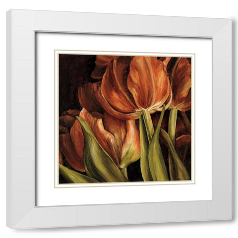 Color Harmony I White Modern Wood Framed Art Print with Double Matting by Thompson, Linda