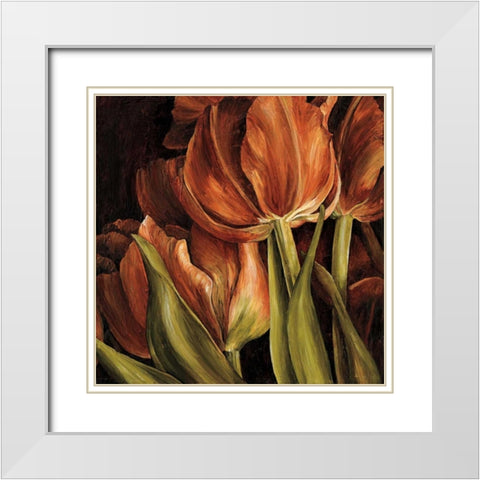 Color Harmony I White Modern Wood Framed Art Print with Double Matting by Thompson, Linda
