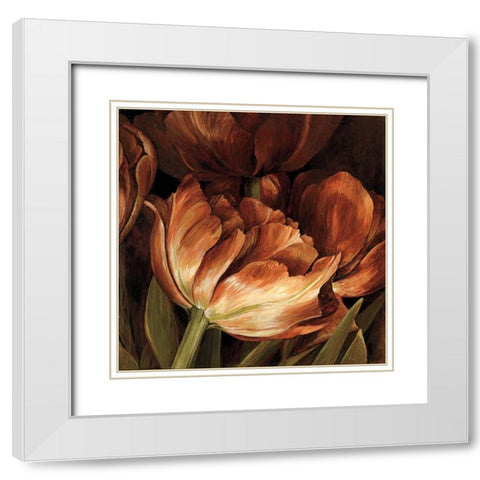 Color Harmony II White Modern Wood Framed Art Print with Double Matting by Thompson, Linda