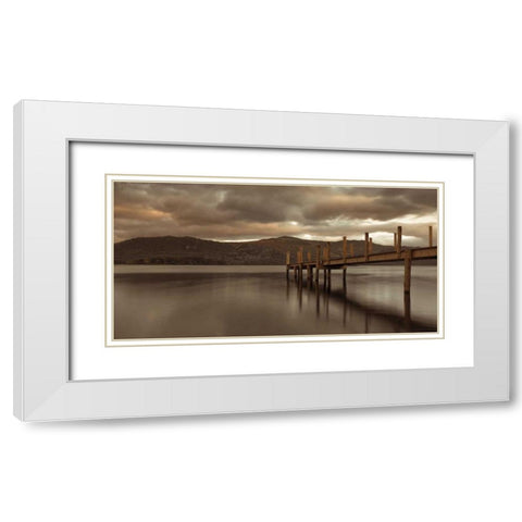 Peace of Mind White Modern Wood Framed Art Print with Double Matting by Frank, Assaf