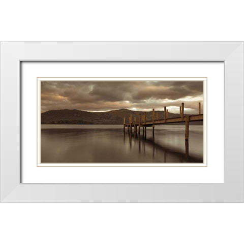 Peace of Mind White Modern Wood Framed Art Print with Double Matting by Frank, Assaf