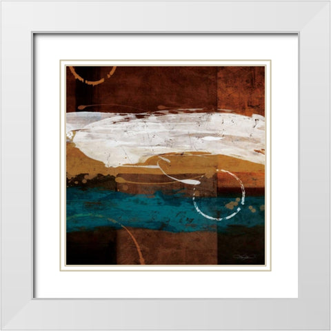 Tao White Modern Wood Framed Art Print with Double Matting by Mallett, Keith
