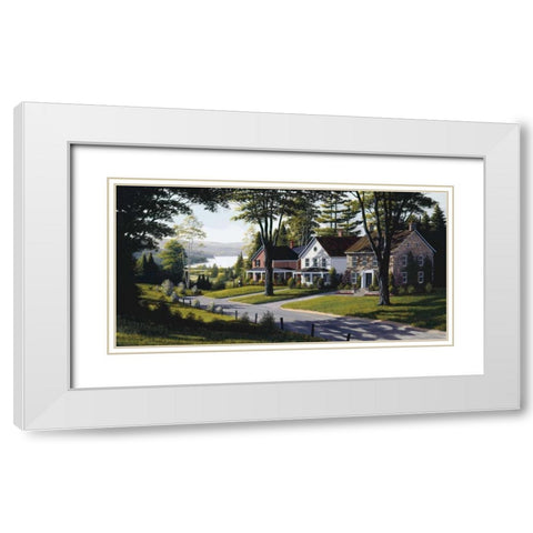 Cul-de-sac White Modern Wood Framed Art Print with Double Matting by Saunders, Bill
