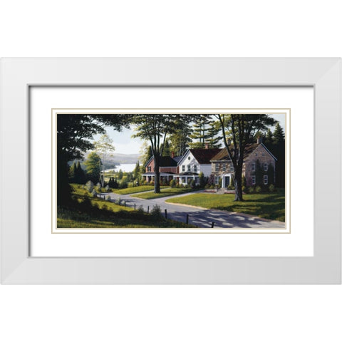 Cul-de-sac White Modern Wood Framed Art Print with Double Matting by Saunders, Bill