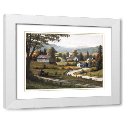 Childhood Memories White Modern Wood Framed Art Print with Double Matting by Saunders, Bill