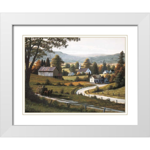 Childhood Memories White Modern Wood Framed Art Print with Double Matting by Saunders, Bill