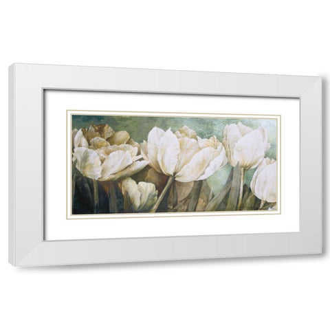 Taste of Summer White Modern Wood Framed Art Print with Double Matting by Thompson, Linda