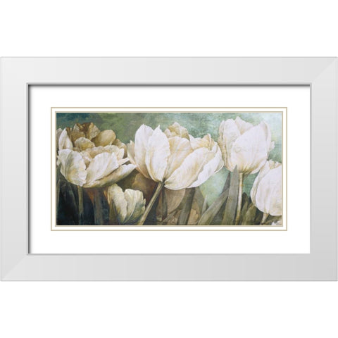 Taste of Summer White Modern Wood Framed Art Print with Double Matting by Thompson, Linda