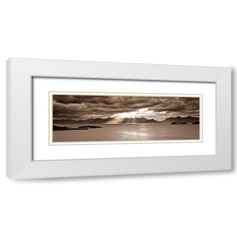 Divinity White Modern Wood Framed Art Print with Double Matting by Frank, Assaf