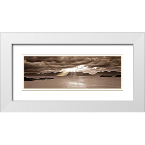 Divinity White Modern Wood Framed Art Print with Double Matting by Frank, Assaf