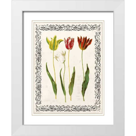 Spring Blooms I White Modern Wood Framed Art Print with Double Matting by Berg, Sabine