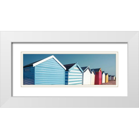 Beach Buddies White Modern Wood Framed Art Print with Double Matting by Frank, Assaf