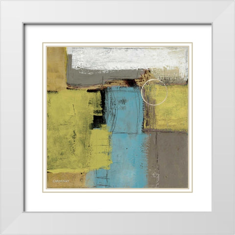Houseblend I White Modern Wood Framed Art Print with Double Matting by Cardenas, Jason