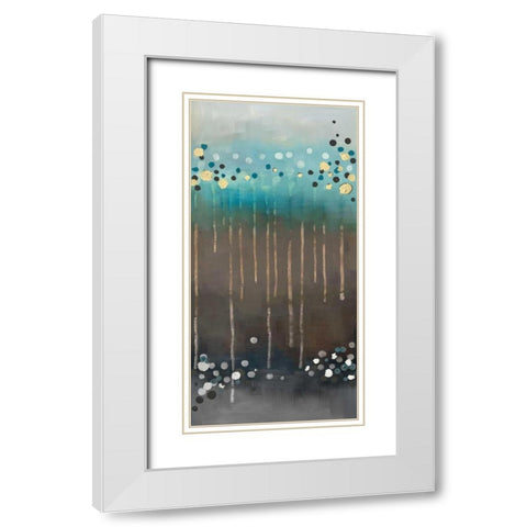 Spot of Rain II White Modern Wood Framed Art Print with Double Matting by Maitland, Laurie