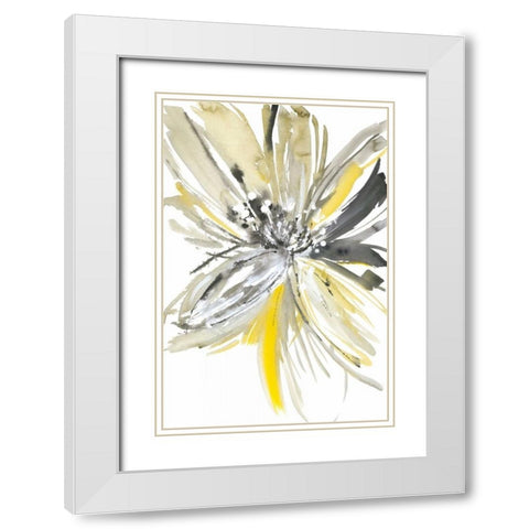 A Sunny Bloom White Modern Wood Framed Art Print with Double Matting by Meyers, Rebecca