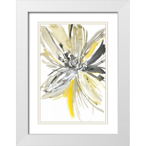 A Sunny Bloom White Modern Wood Framed Art Print with Double Matting by Meyers, Rebecca