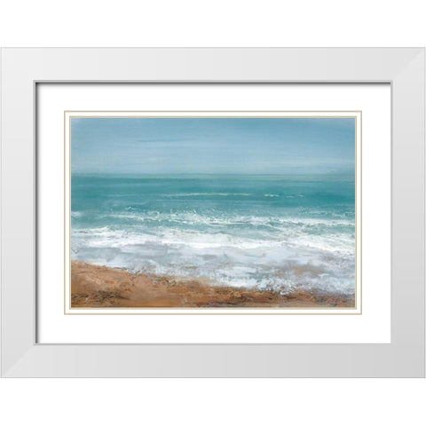 Hazy Days White Modern Wood Framed Art Print with Double Matting by Gold, Caroline