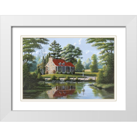 Summer Breeze White Modern Wood Framed Art Print with Double Matting by Saunders, Bill