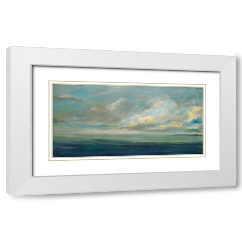 Shoreline White Modern Wood Framed Art Print with Double Matting by Parker, Karen Lorena
