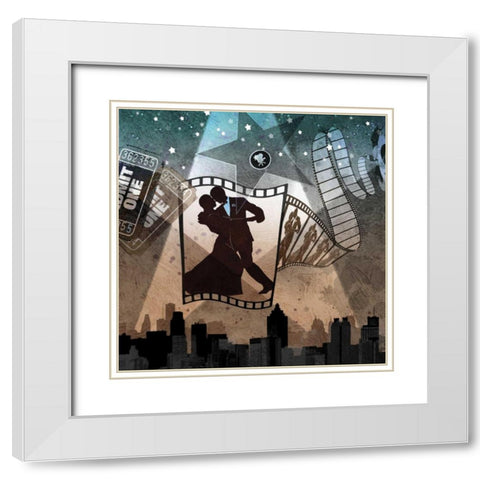 Two Tickets White Modern Wood Framed Art Print with Double Matting by Mallett, Keith