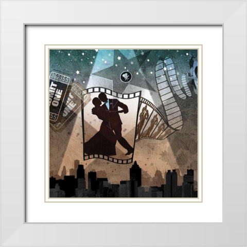 Two Tickets White Modern Wood Framed Art Print with Double Matting by Mallett, Keith