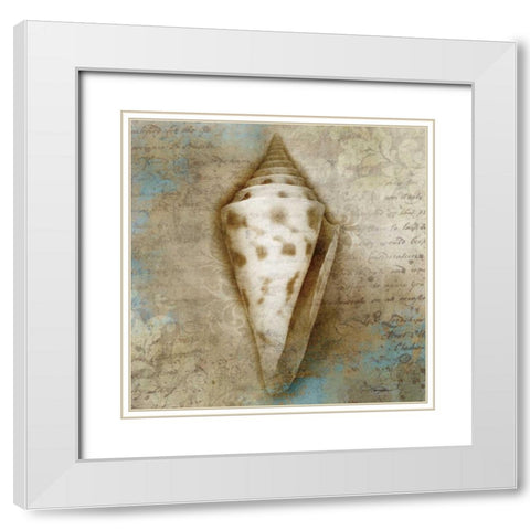 Ocean Treasure White Modern Wood Framed Art Print with Double Matting by Mallett, Keith