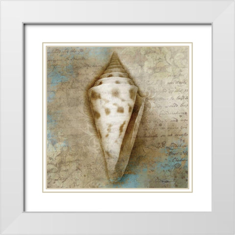 Ocean Treasure White Modern Wood Framed Art Print with Double Matting by Mallett, Keith