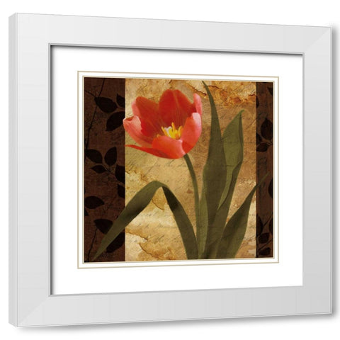Sonata I White Modern Wood Framed Art Print with Double Matting by Mallett, Keith