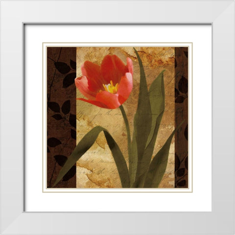 Sonata I White Modern Wood Framed Art Print with Double Matting by Mallett, Keith